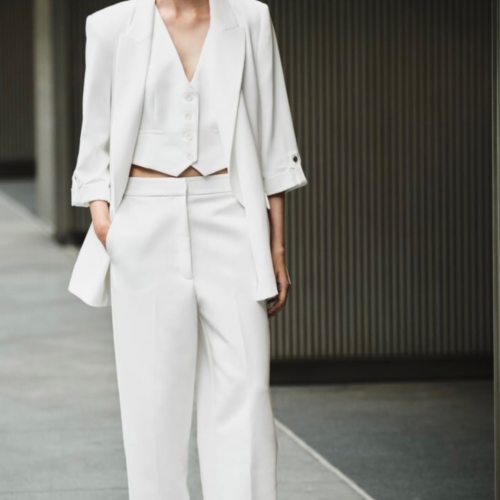 ZARA White Structured Blazer with Lapels – Size S (Brand New, $69.90 Retail) - Picture 9 of 9